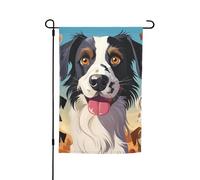 Bandiera da giardino 30,5 x 45,7 cm, doppia faccia primavera estate bandiera decorativa cortile bandiera la razza del cane piccola bandiera stagionale vacanza decorazione esterna