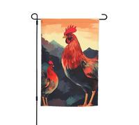 Bandiera da giardino 30,5 x 45,7 cm, doppia faccia primavera estate bandiera decorativa cortile bandiera gallo bella arte piccola bandiera stagionale vacanza decorazione esterna