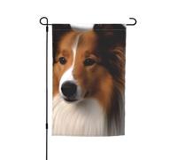 Bandiera da giardino 30,5 x 45,7 cm, doppia faccia primavera estate bandiera decorativa cortile bandiera shetland cane pastore piccola bandiera stagionale vacanza decorazione esterna