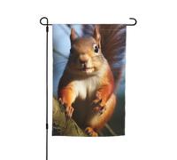 Bandiera da giardino 30,5 x 45,7 cm, doppia faccia primavera estate bandiera decorativa cortile banner scoiattolo divertente animale piccola bandiera stagionale vacanza decorazione esterna
