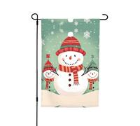 Bandiera da giardino 30,5 x 45,7 cm, doppia faccia primavera estate bandiera decorativa cortile banner buon Natale carino pupazzo di neve piccola bandiera stagionale vacanza decorazione esterna