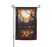 Bandiera da giardino 30,5 x 45,7 cm, doppia faccia primavera estate bandiera decorativa cortile banner festa di Halloween piccola bandiera stagionale vacanza decorazione esterna