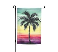 Bandiera da giardino 30,5 x 45,7 cm, doppia faccia primavera estate bandiera decorativa cortile banner palma tropicale piccola bandiera stagionale vacanza decorazione esterna