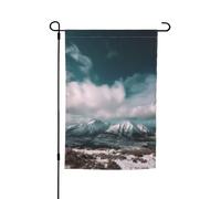Bandiera da giardino 30,5 x 45,7 cm, doppia faccia primavera estate bandiera decorativa cortile banner neve paesaggio montagna piccola bandiera stagionale vacanza decorazione esterna
