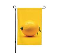 Bandiera da giardino 30,5 x 45,7 cm, doppia faccia primavera estate bandiera decorativa cortile banner limone su sfondo giallo piccola bandiera stagionale vacanza decorazione esterna