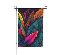 Bandiera da giardino 30,5 x 45,7 cm, doppia faccia primavera estate bandiera decorativa cortile banner colorato foglie tropicali modello piccola bandiera stagionale vacanza decorazione esterna