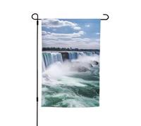 Bandiera da giardino 30,5 x 45,7 cm, doppia faccia primavera estate bandiera decorativa cortile cascate del Niagara piccola bandiera stagionale vacanza decorazione esterna