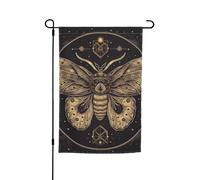 Bandiera da giardino 30,5 x 45,7 cm, doppia faccia primavera estate bandiera decorativa da cortile bandiera falena piccola bandiera stagionale vacanza decorazione esterna