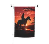 Bandiera da giardino 30,5 x 45,7 cm, doppia faccia primavera estate bandiera decorativa da cortile bandiera cowboy West piccola bandiera stagionale vacanza decorazione esterna