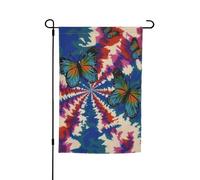Bandiera da giardino 30,5 x 45,7 cm, doppia faccia primavera estate bandiera decorativa da cortile bandiera tie dye farfalla vortice piccola bandiera stagionale vacanza decorazione esterna