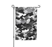 Bandiera da giardino 30,5 x 45,7 cm, doppia faccia primavera estate bandiera decorativa da cortile bandiera nera grigia bianca mimetica piccola bandiera stagionale decorazione per esterni