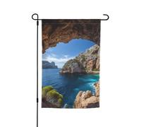 Bandiera da giardino 30,5 x 45,7 cm, doppia faccia primavera estate bandiera decorativa da cortile bandiera ad arco a Maiorca Spagna piccola bandiera stagionale decorazione per esterni