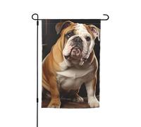 Bandiera da giardino 30,5 x 45,7 cm, doppia faccia primavera estate bandiera decorativa da cortile bandiera inglese bulldog piccola bandiera stagionale vacanza decorazione esterna