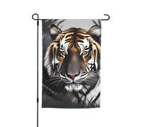 Bandiera da giardino 30,5 x 45,7 cm, doppia faccia primavera estate bandiera decorativa da cortile bandiera tigre a riposo piccola bandiera stagionale decorazione per esterni