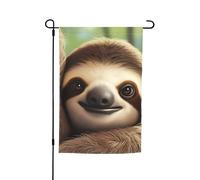 Bandiera da giardino 30,5 x 45,7 cm, doppia faccia primavera estate bandiera decorativa da cortile carino bradipo piccola bandiera stagionale decorazione per esterni