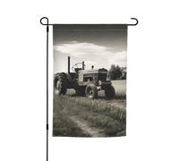 Bandiera da giardino 30,5 x 45,7 cm, doppia faccia primaverile estate bandiera decorativa cortile banner trattore agricoltura tranquilla piccola bandiera stagionale vacanza decorazione esterna