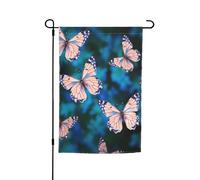 Bandiera da giardino 30,5 x 45,7 cm, doppia faccia primaverile estate bandiera decorativa cortile banner carino farfalle piccola bandiera stagionale vacanza decorazione esterna