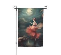 Bandiera da giardino 30,5 x 45,7 cm, doppia faccia primaverile estate bandiera decorativa da cortile con una notte di miracoli e magia, piccola bandiera stagionale decorazione per esterni