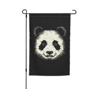 Bandiera da giardino 30,5 x 45,7 cm, doppia faccia primaverile estate bandiera decorativa da cortile striscione tre linee testa di panda piccola bandiera stagionale festa decorazione esterna