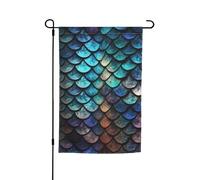 Bandiera da giardino 30,5 x 45,7 cm, doppia faccia primaverile estate bandiera decorativa da cortile banner 3D magico drago squame modello piccola bandiera stagionale decorazione per esterni