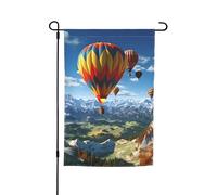 Bandiera da giardino 30,5 x 45,7 cm, doppia faccia primaverile estate bandiera decorativa da cortile bandiera mongolfiera piccola bandiera stagionale decorazione per esterni