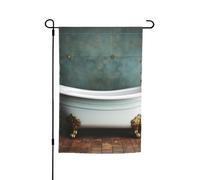 Bandiera da giardino 30,5 x 45,7 cm, doppia faccia primaverile estate bandiera decorativa per cortile vintage vasca da bagno piccola bandiera stagionale decorazione per esterni