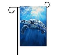 Bandiera da giardino 30,5 x 45,7 cm, doppia faccia, verticale, blu scuro, bandiera di benvenuto, piccola bandiera decorativa per esterni, per tutte le stagioni, striscioni per casa, patio, vacanze