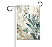Bandiera da giardino 30,5 x 45,7 cm, doppia faccia, verticale con foglie su sfondo bianco, bandiera di benvenuto, piccole bandiere decorative per esterni per tutte le stagioni, striscioni per casa