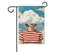 Bandiera da giardino, 30,5 x 45,7 cm, doppia faccia, verticale, con nuvole e donne, bandiera di benvenuto, piccole bandiere decorative per esterni per tutte le stagioni, striscioni per casa, patio