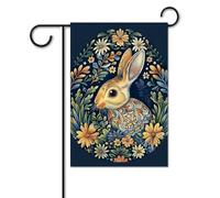 Bandiera da giardino 30,5 x 45,7 cm, doppia faccia, verticale, fiori e uova, bandiera di benvenuto, piccole bandiere decorative per esterni per tutte le stagioni, striscioni per casa, patio, vacanze