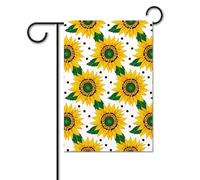 Bandiera da giardino 30,5 x 45,7 cm, doppia faccia, verticale, immagine di design girasole, bandiera di benvenuto, piccola bandiera decorativa per esterni, per tutte le stagioni, striscioni per casa