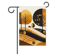 Bandiera da giardino 30,5 x 45,7 cm, doppia faccia, verticale, motivo alberi gialli, bandiera di benvenuto, piccole bandiere decorative per esterni per tutte le stagioni, striscioni per patio e
