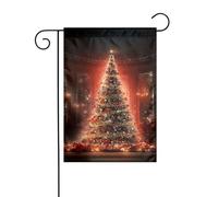 Bandiera da giardino 30,5 x 45,7 cm, doppia faccia, verticale, per benvenuto, estate, nessuna dissolvenza, bandierine per la casa, albero di Natale, scintillante, striscione per cortile stagionale