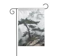 Bandiera da giardino 30,5 x 45,7 cm, doppia faccia, verticale, per benvenuto, estate, non sbiadisce, bandiere per la casa nebbiosa di pino di montagna per la decorazione esterna stagionale del cortile