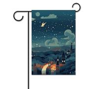 Bandiera da giardino 30,5 x 45,7 cm, doppia faccia, verticale, per cortile, notti magiche, bandiera di benvenuto, piccole bandiere decorative per esterni per tutte le stagioni, striscioni per casa
