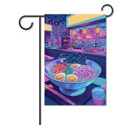 Bandiera da giardino 30,5 x 45,7 cm, doppia faccia, verticale, per ramen, ciotola, benvenuto, piccola bandiera decorativa per esterni, per tutte le stagioni, striscioni per casa, patio, vacanze