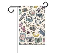 Bandiera da giardino 30,5 x 45,7 cm, doppia faccia, verticale, stile cartone animato, innocenza, bandiera di benvenuto, piccola bandiera decorativa per esterni per tutte le stagioni, striscioni per