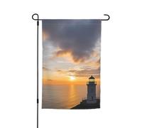 Bandiera da giardino, 30,5 x 45,7 cm, double face, resistente alle intemperie, bandiere verticali per esterni mare e faro, bandiera di benvenuto primaverile stagionale per prato decorazione patio