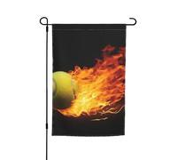 Bandiera da giardino, 30,5 x 45,7 cm, double face, resistente alle intemperie, bandiere verticali per esterni, immagini da tennis, bandiera di benvenuto, bandiera primaverile stagionale per prato e