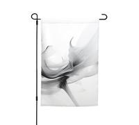 Bandiera da giardino, 30,5 x 45,7 cm, double face, resistente alle intemperie, bandiere verticali per esterni, astratta, bianca e nera, bandiera di benvenuto primaverile stagionale per prato