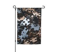 Bandiera da giardino, 30,5 x 45,7 cm, double face, resistente alle intemperie, bandiere verticali per esterni, un mucchio di pezzi di puzzle, bandiera di benvenuto, bandiera primaverile stagionale per