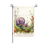 Bandiera da giardino, 30,5 x 45,7 cm, double face, resistente alle intemperie, bandiere verticali per esterni, bella lumaca, bandiera di benvenuto, bandiera primaverile stagionale per prato e patio