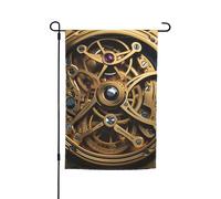 Bandiera da giardino, 30,5 x 45,7 cm, double face, resistente alle intemperie, bandiere verticali per esterni, con ingranaggi steampunk, bandiera di benvenuto, bandiera primaverile stagionale per