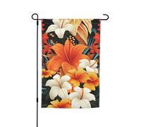 Bandiera da giardino, 30,5 x 45,7 cm, double face, resistente alle intemperie, bandiere verticali per fiori esterni e bandiera tribale hawaiana di benvenuto bandiera primaverile stagionale per prato