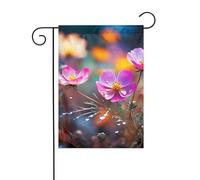 Bandiera da giardino 30,5 x 45,7 cm double face verticale benvenuto bandiere estive no dissolvenza bandiere per casa colorato piccolo fiore cortile banner per stagionale fattoria cortile decorazione