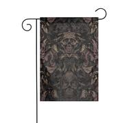 Bandiera da giardino 30,5 x 45,7 cm double face verticale benvenuto bandiere estive no dissolvenza bandiere casa carta da parati gotica per pareti teschio damascato cortile banner per casa stagionale