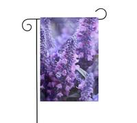 Bandiera da giardino 30,5 x 45,7 cm double face verticale benvenuto bandiere estive no dissolvenza bandiere casa viola lavanda fiori colorati Yard Banner per stagionale fattoria cortile decorazione