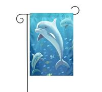 Bandiera da giardino 30,5 x 45,7 cm double face verticale benvenuto bandiere estive no dissolvenza bandiere casa delfino cortile banner per casa stagionale cortile decorazione esterna