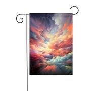 Bandiera da giardino 30,5 x 45,7 cm double face verticale benvenuto bandiere estive no dissolvenza bandiere per casa nuvole colorate banner cortile per casa stagionale cortile decorazione esterna