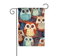 Bandiera da giardino 30,5 x 45,7 cm double face verticale benvenuto bandiere estive senza sbiadimento bandiere per casa anime gufo banner cortile per casa stagionale cortile decorazione esterna